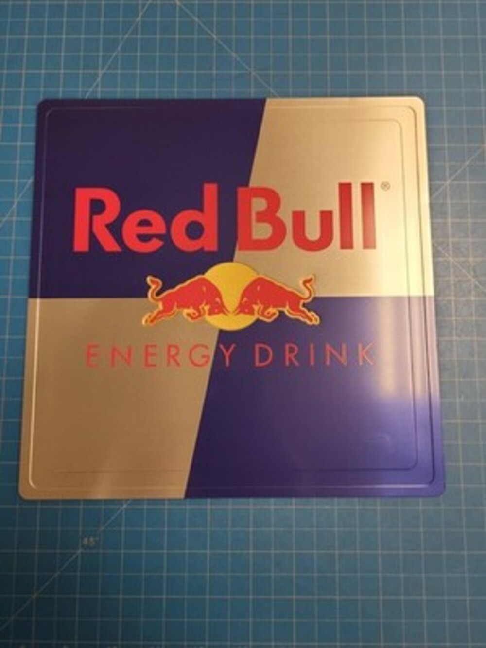 Red Bull Energy Drink Square Tin Sign Bar Pub Man Cave Decor Metal Poster 10x10